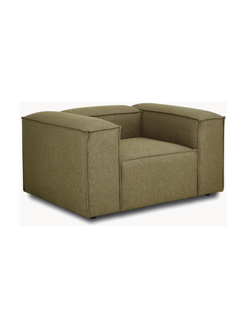 Sillón Lennon, Tapizado: 100% poliéster Alta resis, Estructura: madera de pino maciza, ma, Patas: plástico, Tejido verde oliva, An 130 x F 101 cm