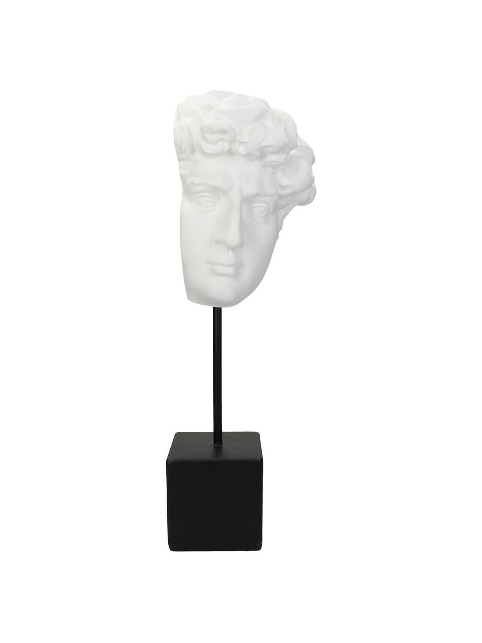 Velká dekorace David, Polyresin, Bílá, černá, Š 13 cm, V 42 cm