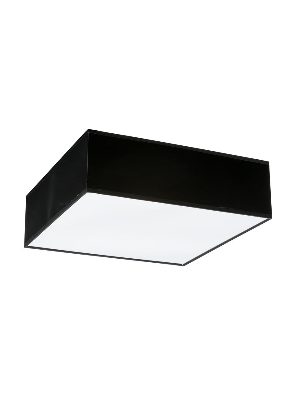 Plafón Mitra, estilo moderno, Pantalla: plástico, Negro, blanco, An 35 x Al 12 cm