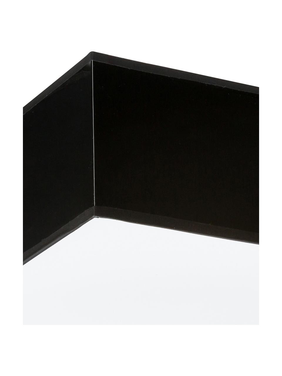 Moderne plafondlamp Mitra, Lampenkap: kunststof, Diffuser: kunststof, Frame: zwart. Diffuser: wit, 35 x 12 cm