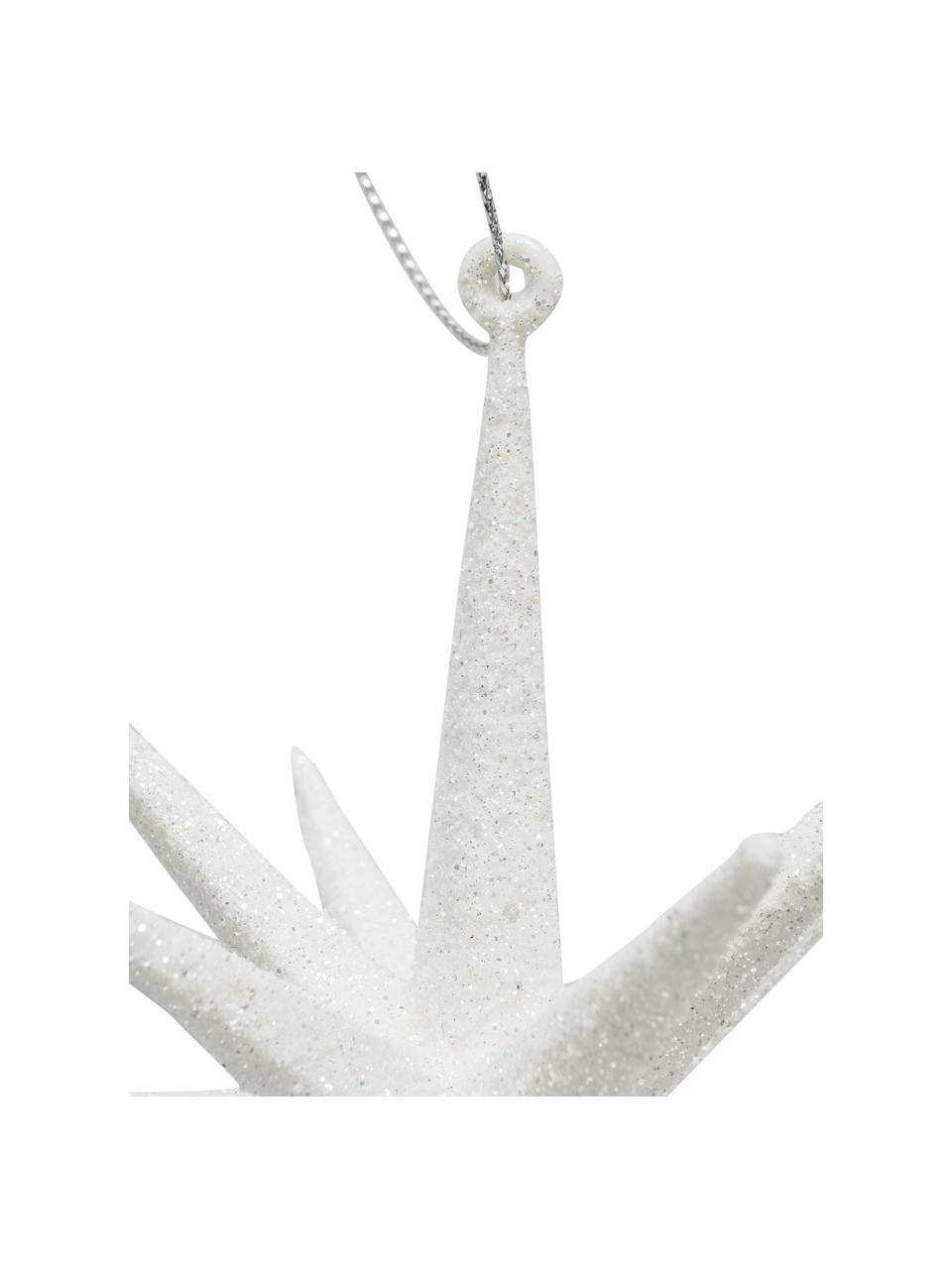 Baumanhänger Tove, 2 Stück, Kunststoff, Weiß, Ø 15 x H 15 cm