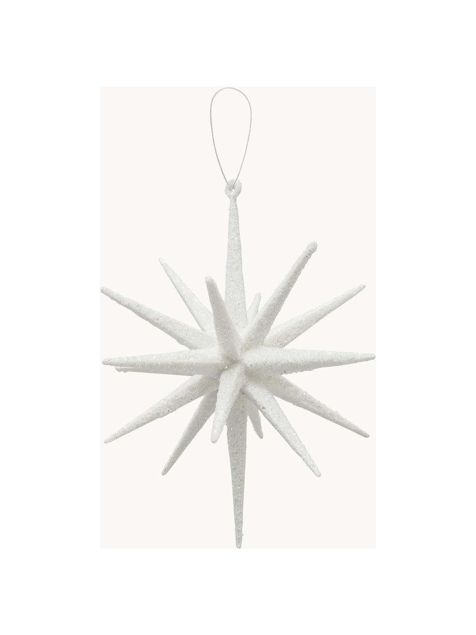 Décorations de sapin de Noël Tove, 2 pièces, Plastique, Blanc, Ø 15 x haut. 15 cm