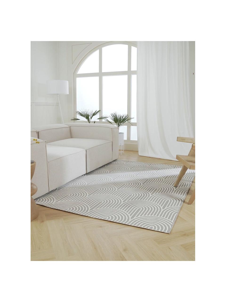 Tapis d'extérieur Arches, 86 % polypropylène, 14 % polyester, Gris, larg. 80 x long. 150 cm (taille XS)