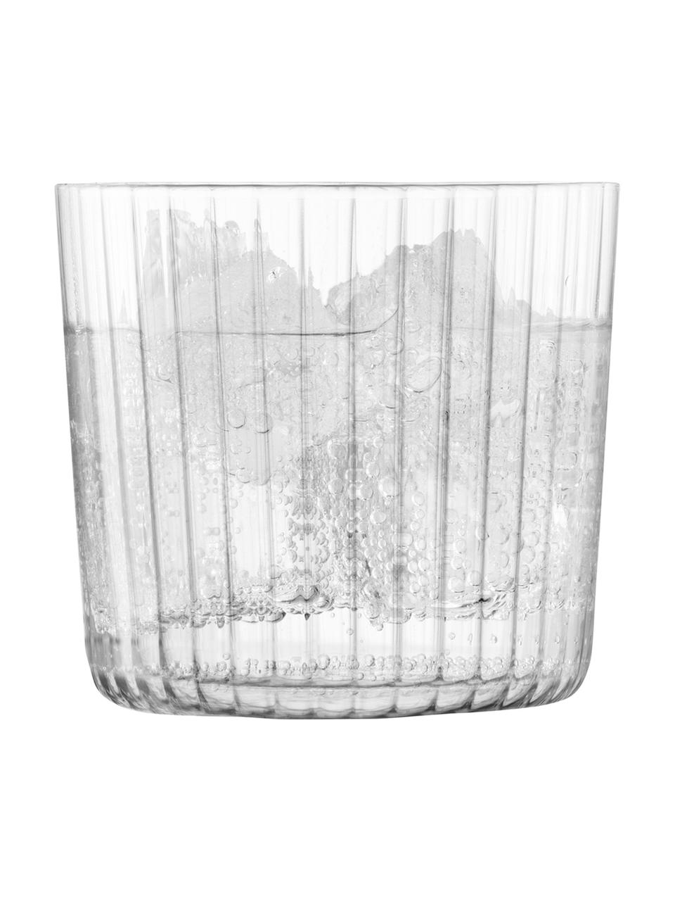 Szklanka ze szkła dmuchanego Gio, 4 szt., Szkło, Transparentny, Ø 8 x W 7 cm, 310 ml