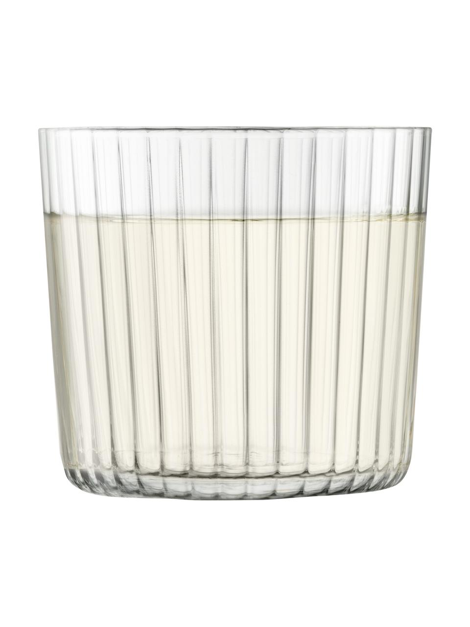 Szklanka ze szkła dmuchanego Gio, 4 szt., Szkło, Transparentny, Ø 8 x W 7 cm, 310 ml