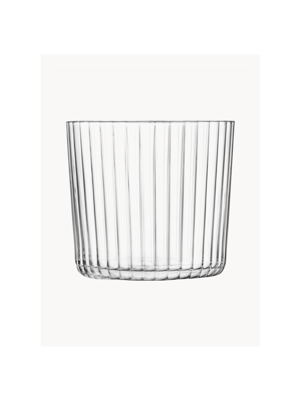 Vasos de vidrio soplado artesanlamente Gio, 4 uds., Vidrio, Transparente, Ø 8 x Al 7 cm, 310 ml