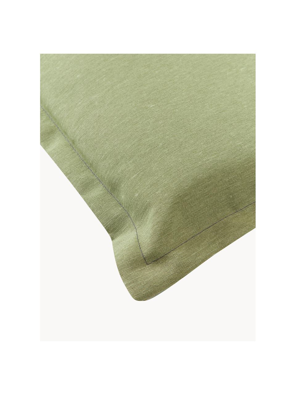 Effen bankkussen Panama, 2 stuks, Bekleding: 50% katoen, 45% polyester, Lichtgroen, B 48 x L 120 cm