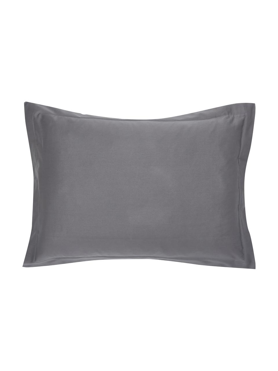 Funda de almohada de satén Premium, 50 x 70 cm, Gris oscuro, An 50 x L 70 cm