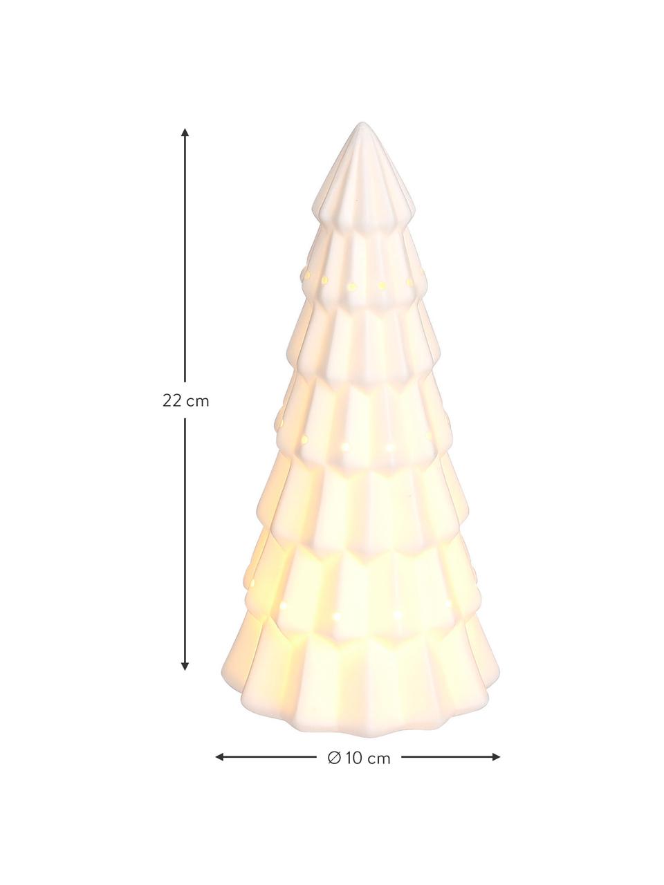 Dekoracja świetlna LED zasilana na baterie Gara, Porcelana, Biały, Ø 9 x W 16 cm