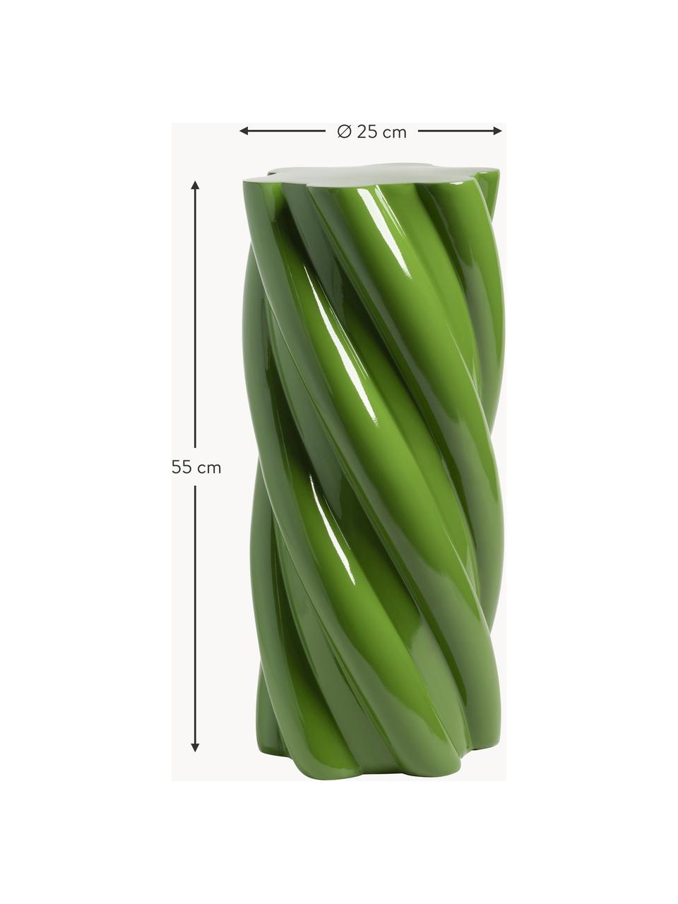 Stolik pomocniczy Marshmallow, Włókno szklane, Zielony, Ø 25 x W 55 cm