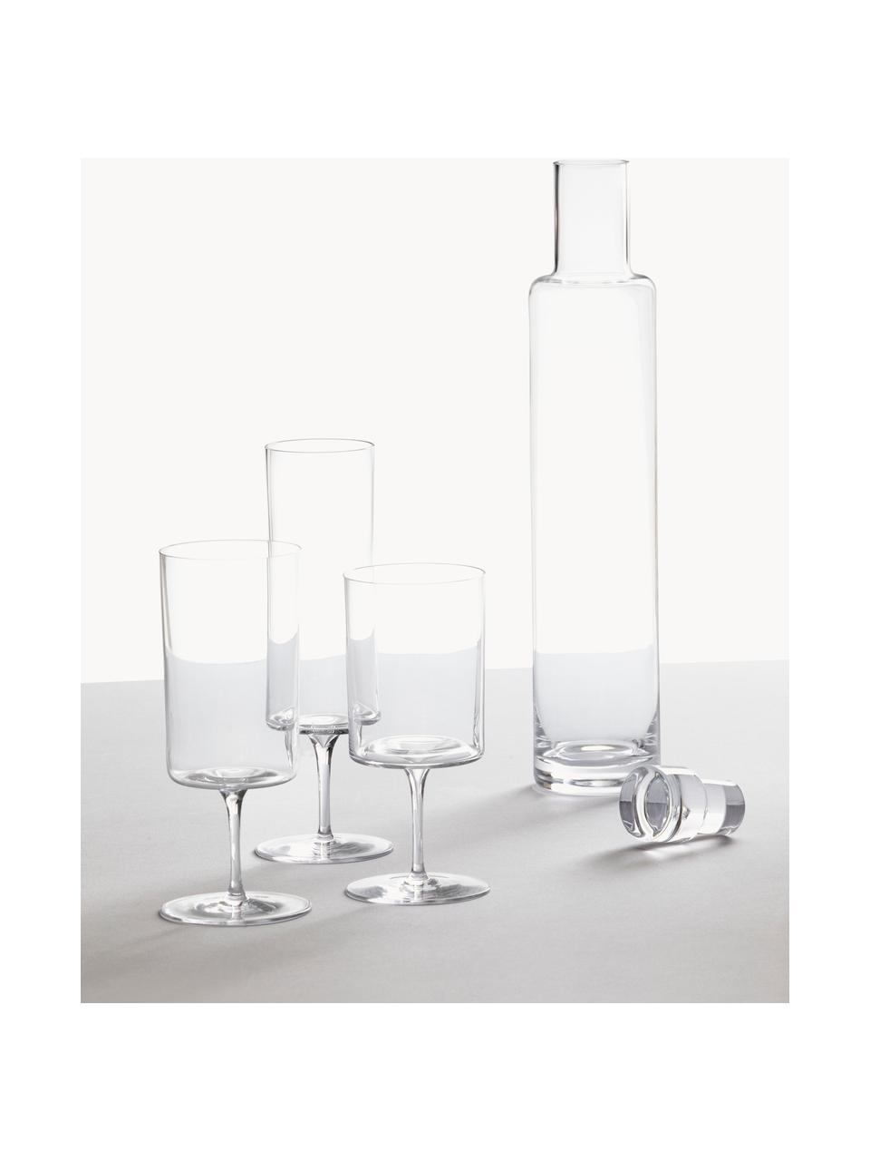 Ručně vyrobená karafa na vodu Aix, 950 ml, Křišťálové sklo, Transparentní, 950 ml