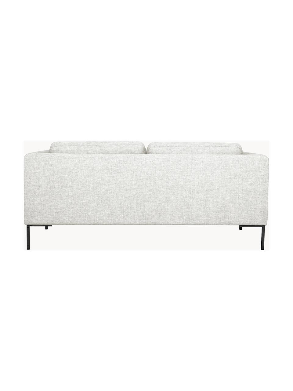 Sofa Emma (3-Sitzer) mit Metall-Füssen, Bezug: Polyester 100.000 Scheuer, Gestell: Massives Kiefernholz, Bir, Webstoff Off White, B 194 x T 100 cm