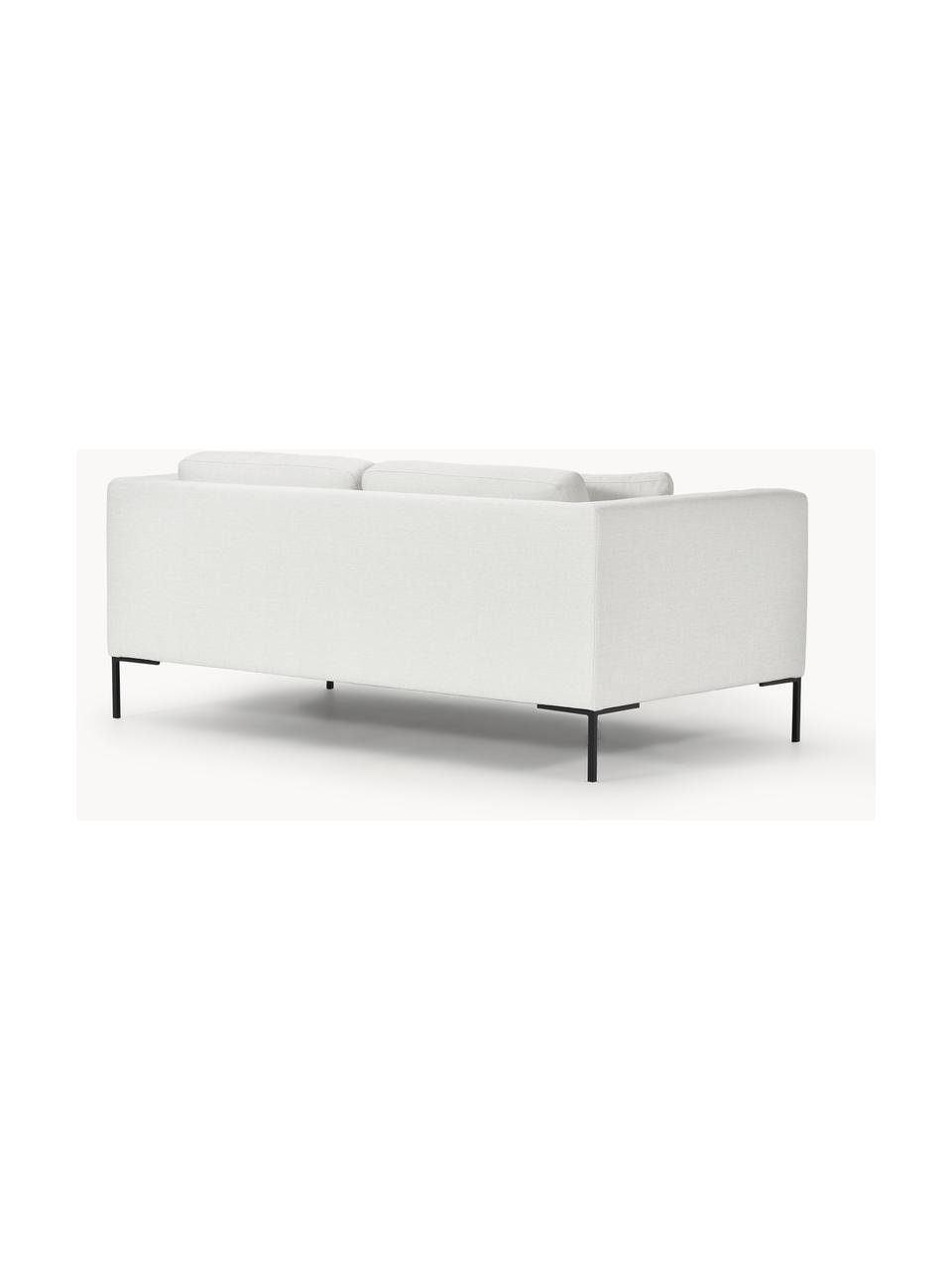 Sofa Emma (3-Sitzer) mit Metall-Füßen, Bezug: Polyester 100.000 Scheuer, Gestell: Massives Kiefernholz, Bir, Füße: Metall, pulverbeschichtet, Webstoff Off White, B 194 x T 100 cm