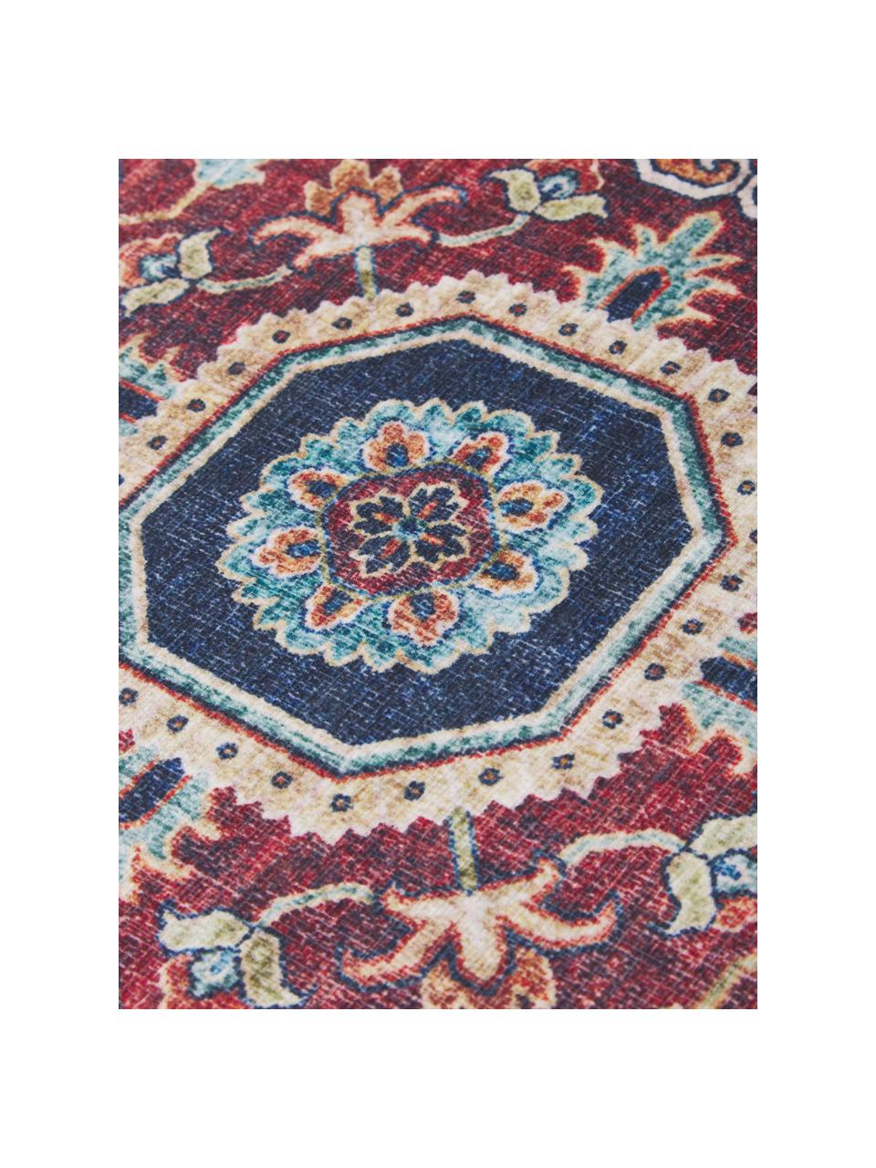 Dywan Sylla, 100% poliester, Niebieski, czerwony, S 80 x D 150 cm (Rozmiar XS)