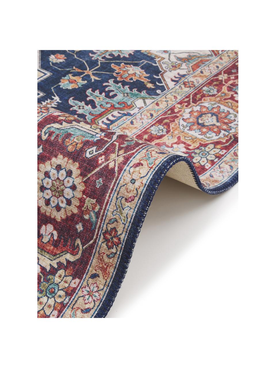Dywan Sylla, 100% poliester, Niebieski, czerwony, S 80 x D 150 cm (Rozmiar XS)