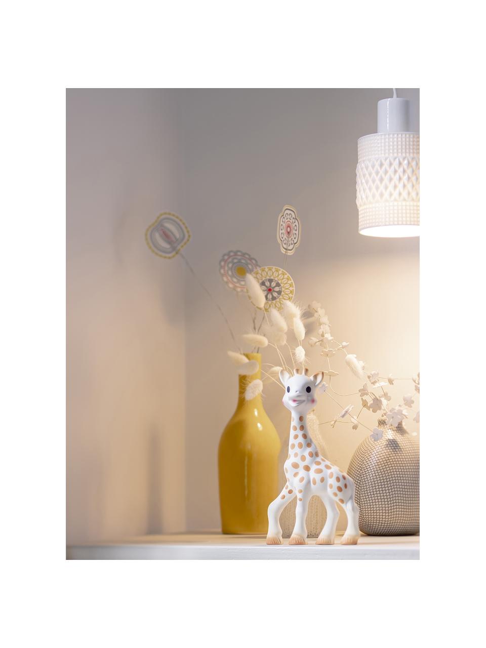 Speelgoed Sophie la girafe stoffen zakje, set van 2, Wit, bruin, Set met verschillende formaten
