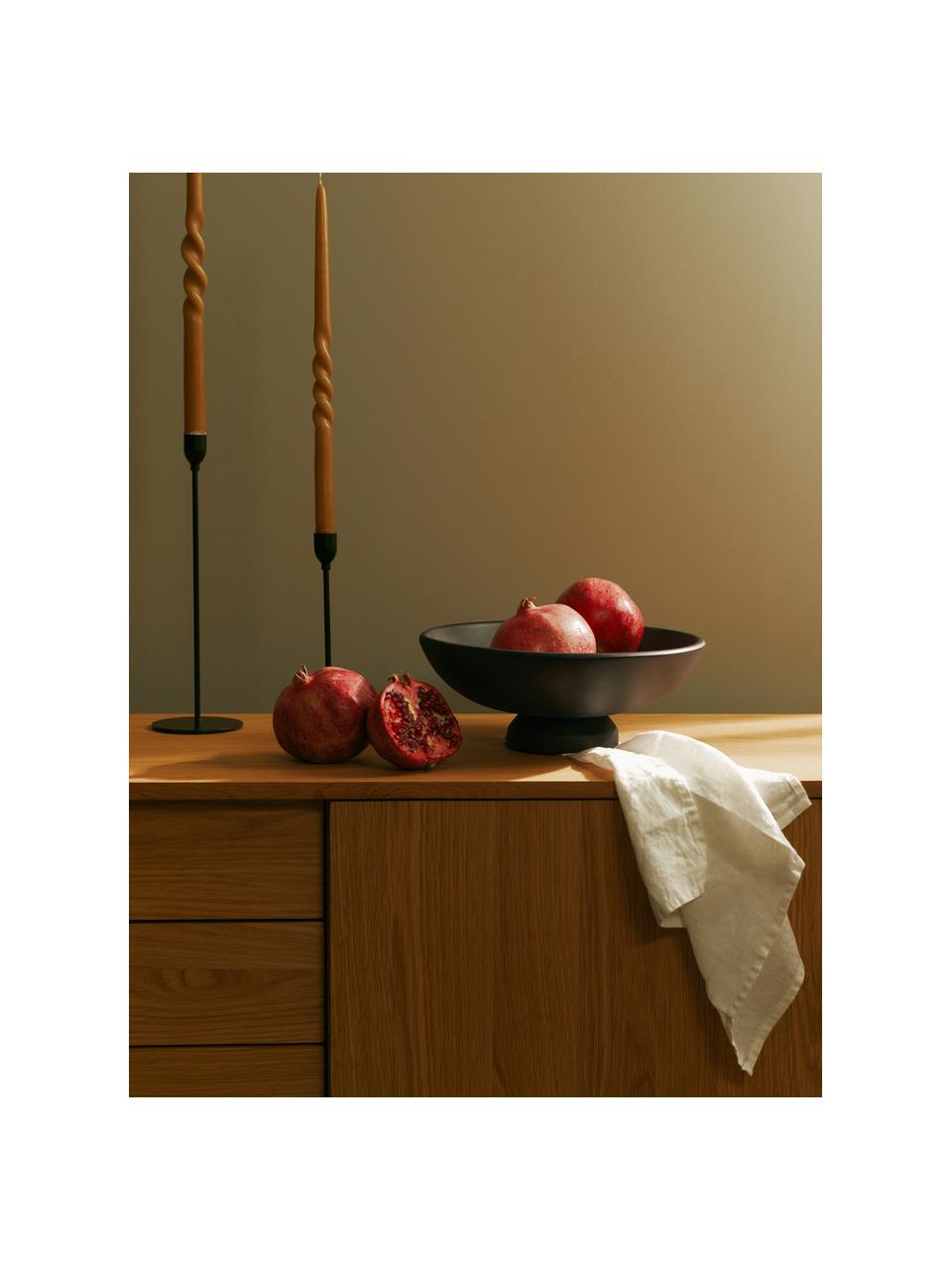 Centrotavola in legno di mango Jeed,  Ø 30 cm, Legno di mango rivestito, Nero, Ø 31 x Alt. 12 cm