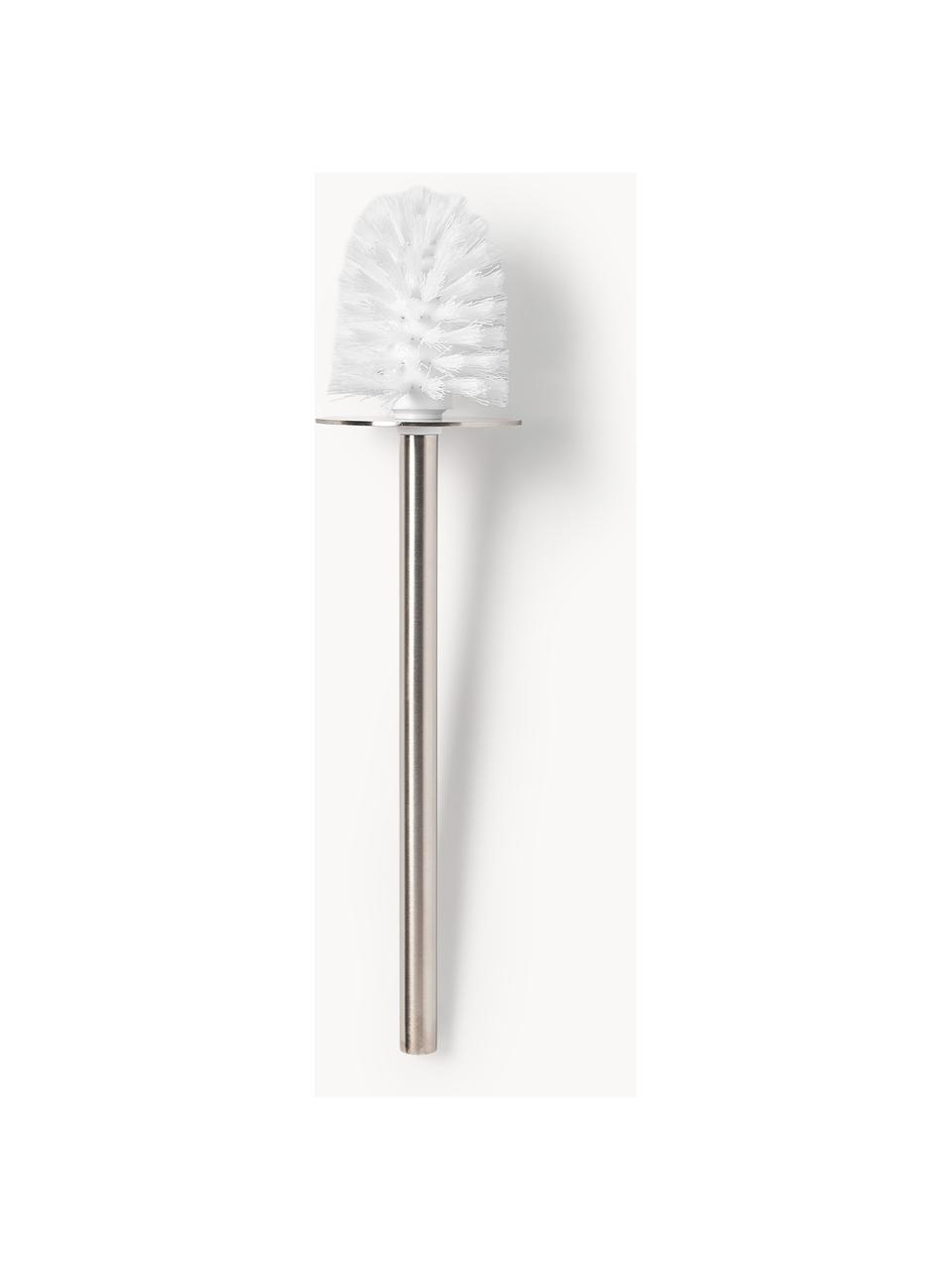 Brosse pour WC en marbre Simba, Beige marbré, argenté, Ø 10 x haut. 38 cm