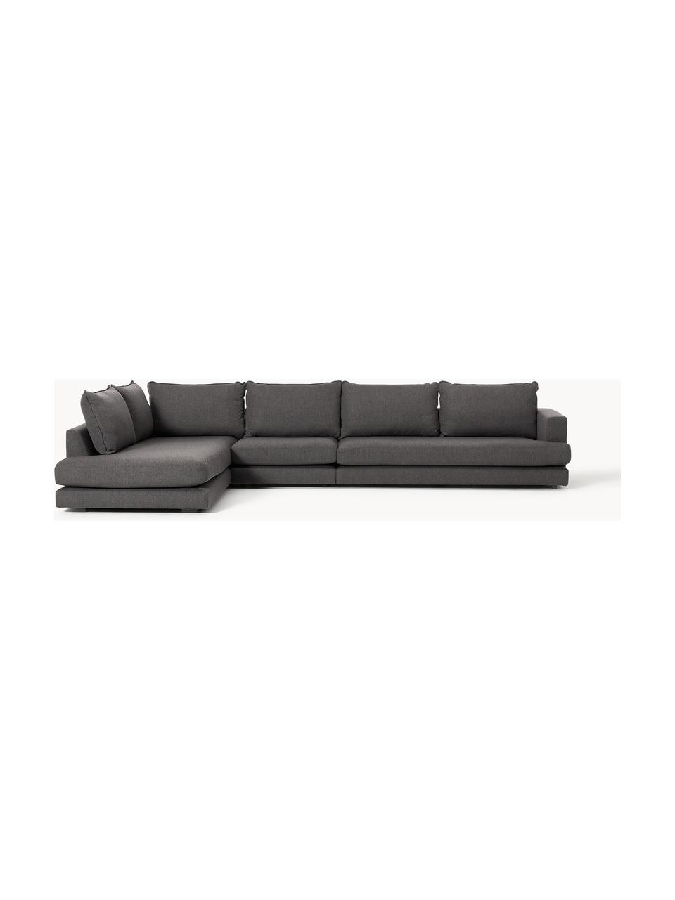 XL-Ecksofa Tribeca, Bezug: 100 % Polyester Der hochw, Gestell: Massives Kiefernholz, Webstoff Anthrazit, B 405 x T 228 cm, Eckteil links