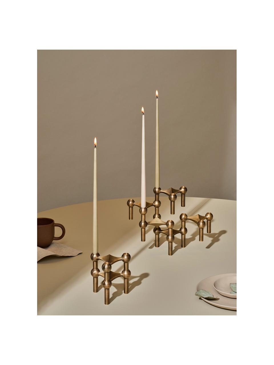 Tenké stolní svíčky Stoff Nagel, 6 ks, Parafínový vosk, Greige, V 29 cm