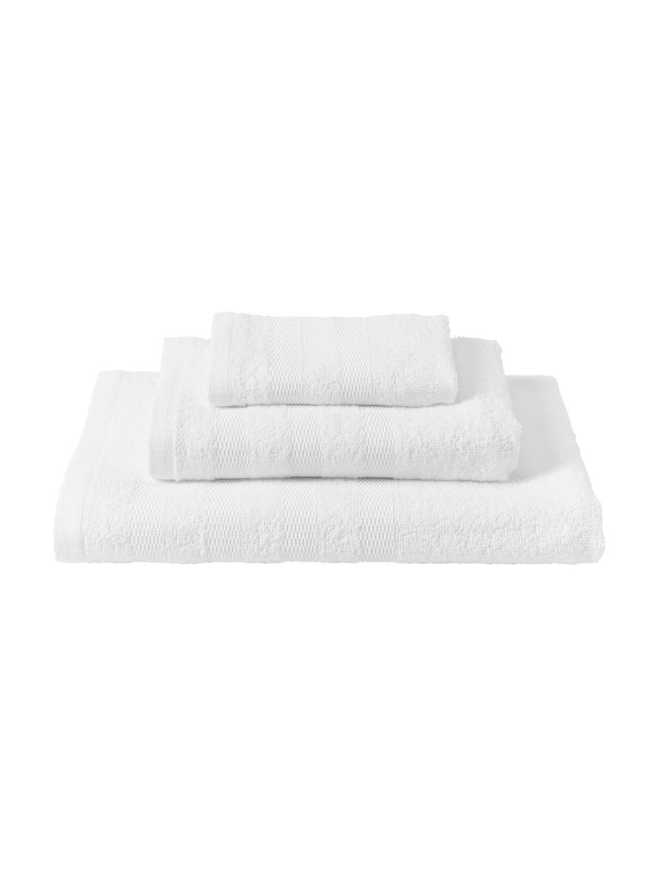 Lot de serviettes en coton Camila, 3 élém., 100 % coton
Grammage léger, 400 g/m²

Le matériau est certifié STANDARD 100 OEKO-TEX®, 3883CIT, CITEVE, Blanc, Lot de différentes tailles