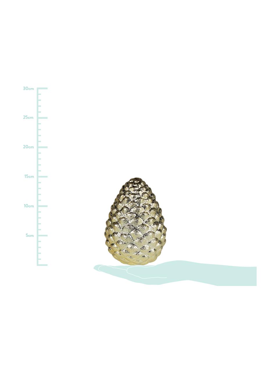 Dekoracja Cone, Dolomit powlekany, Odcienie złotego, Ø 11 x W 15 cm