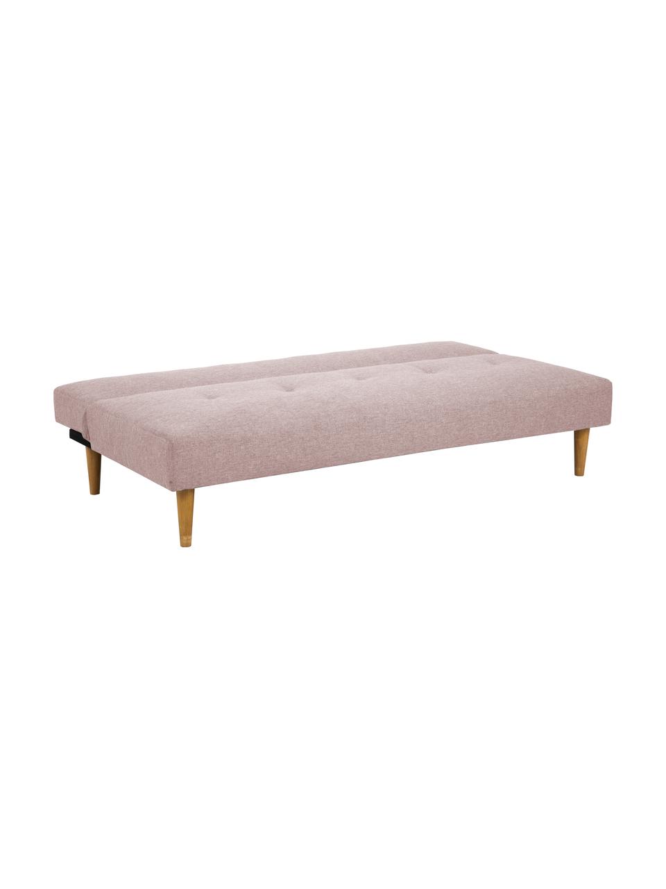 Sofá cama Lucca (2 plazas), Tapizado: 100% poliéster Alta resis, Patas: madera de caucho, Rosa, An 180 x F 86 cm