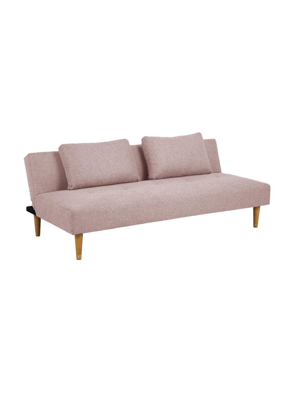 Sofá cama Lucca (2 plazas), Tapizado: 100% poliéster Alta resis, Patas: madera de caucho, Rosa, An 180 x F 86 cm