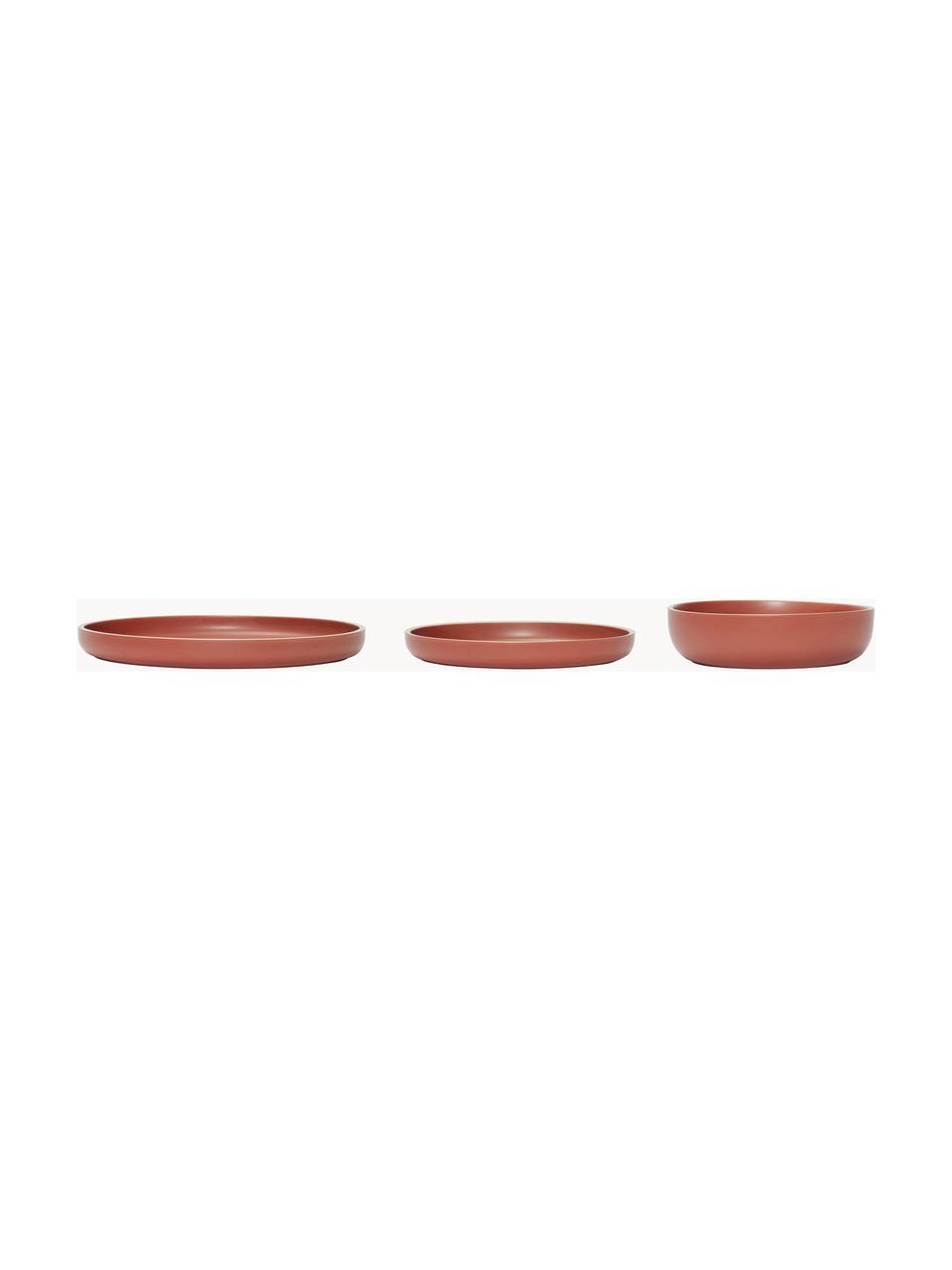 Handgemaakte schalen Dawn, set van 3, Keramiek, Terracotta, Set met verschillende formaten