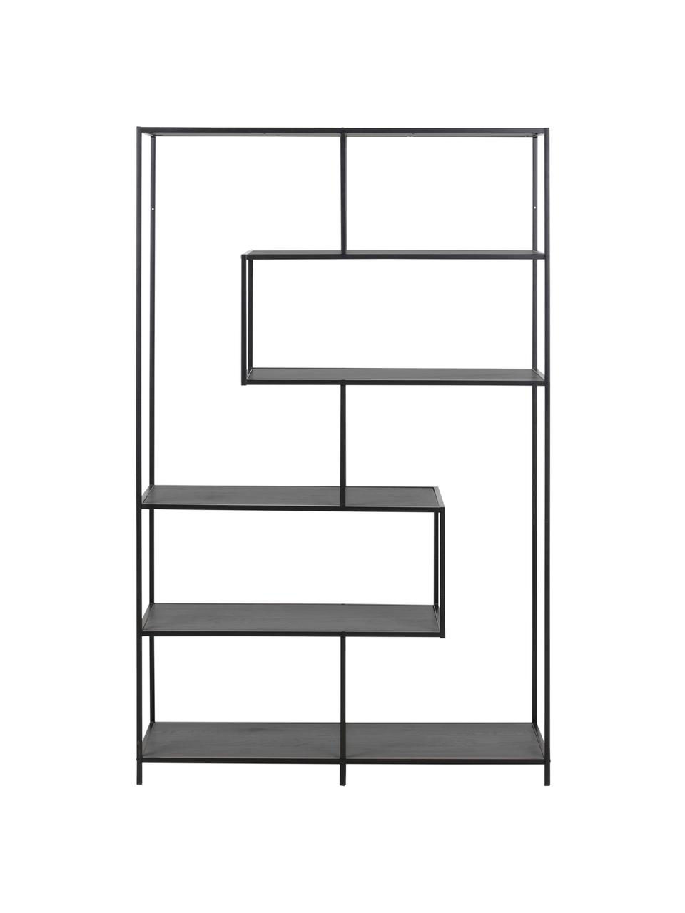 Wandrek Seaford, Frame: gepoedercoat metaal, Zwart, B 114 x H 185 cm