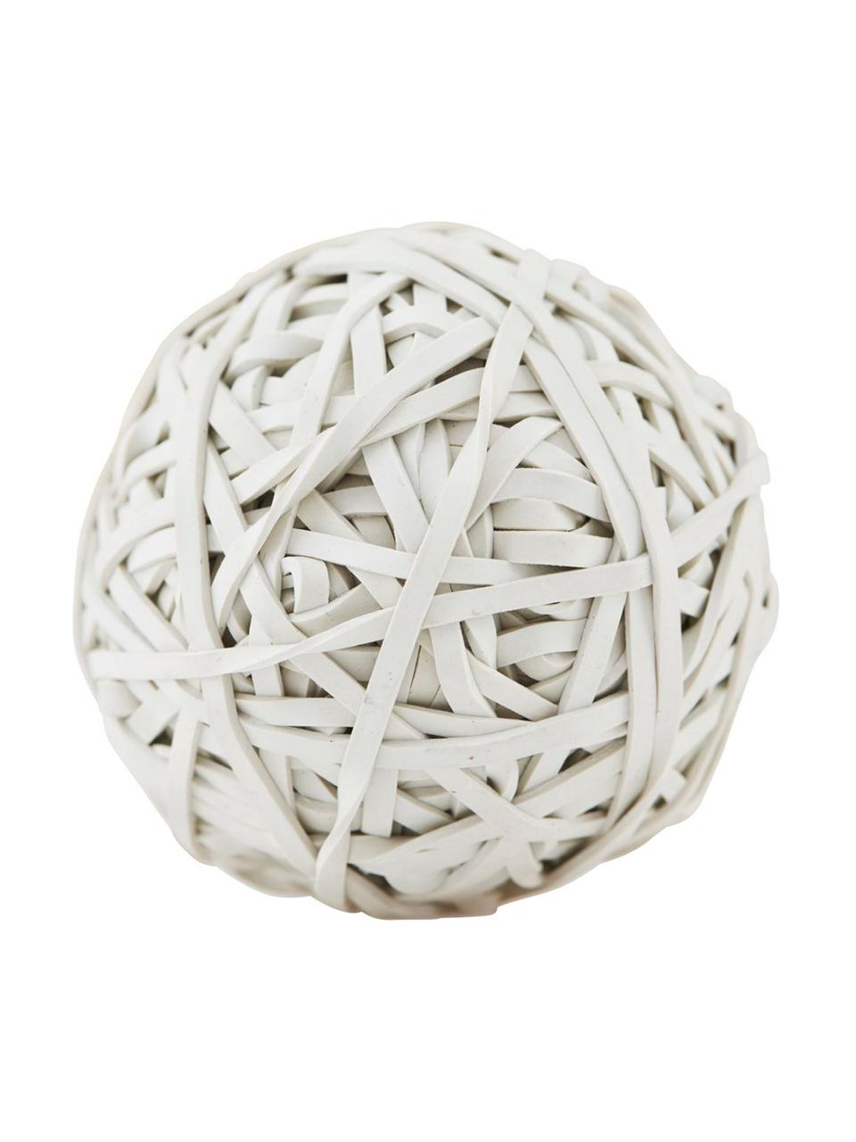 Boule en caoutchouc Rubba, Caoutchouc, Blanc, Ø 10 x haut. 10 cm