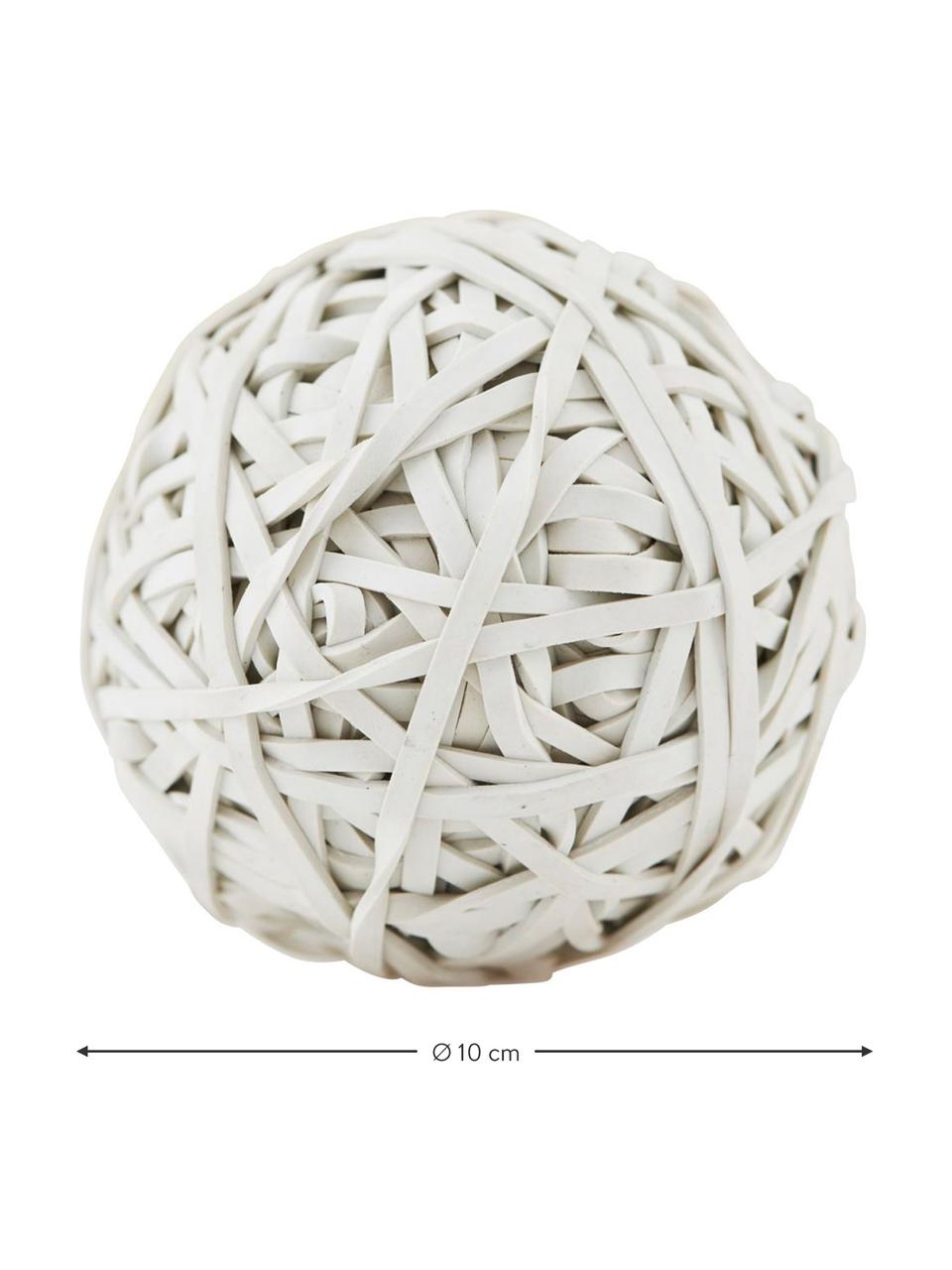 Boule en caoutchouc Rubba, Caoutchouc, Blanc, Ø 10 x haut. 10 cm