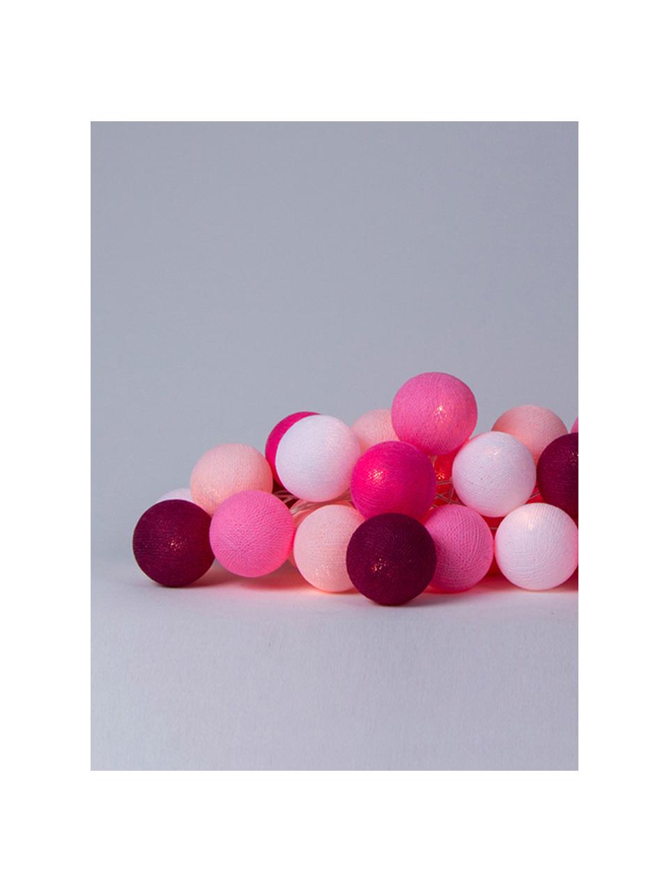 Světelný LED řetěz Colorain, Odstíny růžové, bílá