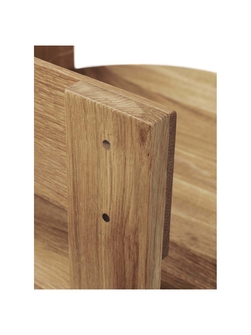 Krzesło z drewna naturalnego z podłokietnikami Collector, Drewno dębowe i drewno orzecha włoskiego, olejowane, Drewno dębowe, drewno orzecha włoskiego, S 51 x G 51 cm