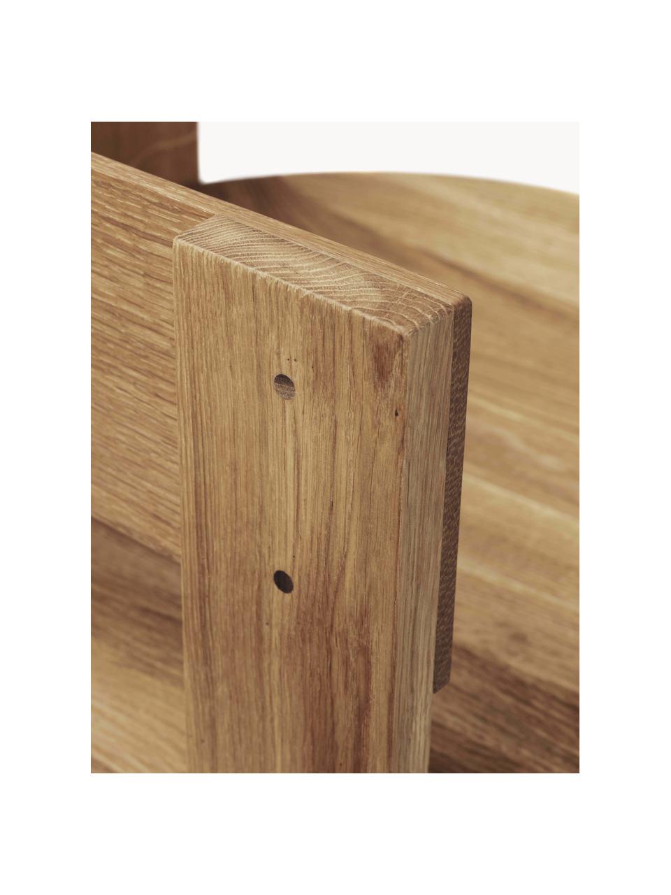 Drevená stolička s opierkami Collector, Dubové a orechové drevo, ošetrené olejom, Dubové drevo, orechové drevo, Š 51 x H 51 cm