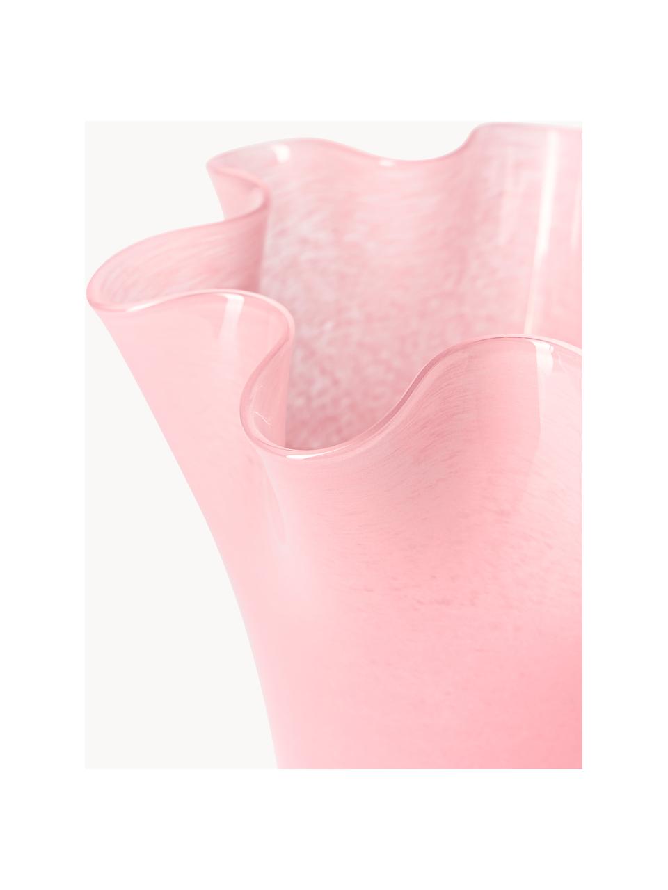 Vaso in vetro soffiato Inaya, alt. 25 cm, Vetro soffiato, Rosa antico, Ø 21 x Alt. 25 cm