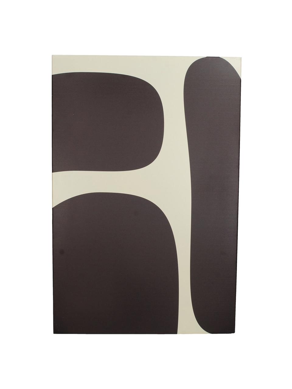 Magnetisch bord Organic, Metaal, Zwart, wit, 40 x 60 cm