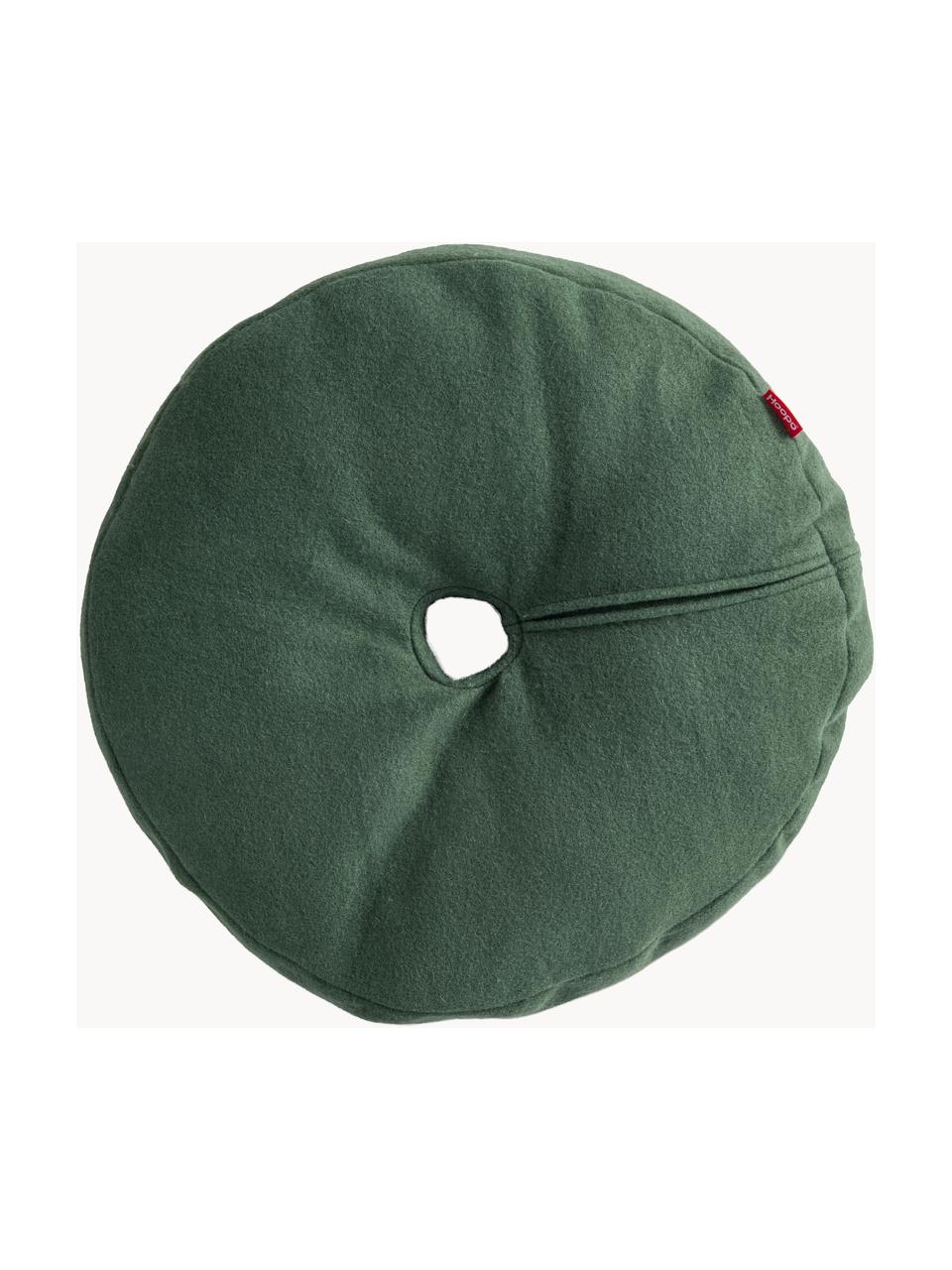 Katzenbett Donut, Bezug: 70 % Baumwolle, 15 % Poly, Dunkelgrün, Ø 60 x H 12 cm