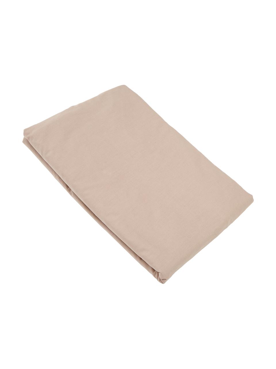 Drap-housse percale taupe Elsie, Taupe, larg. 90 x long. 200 cm