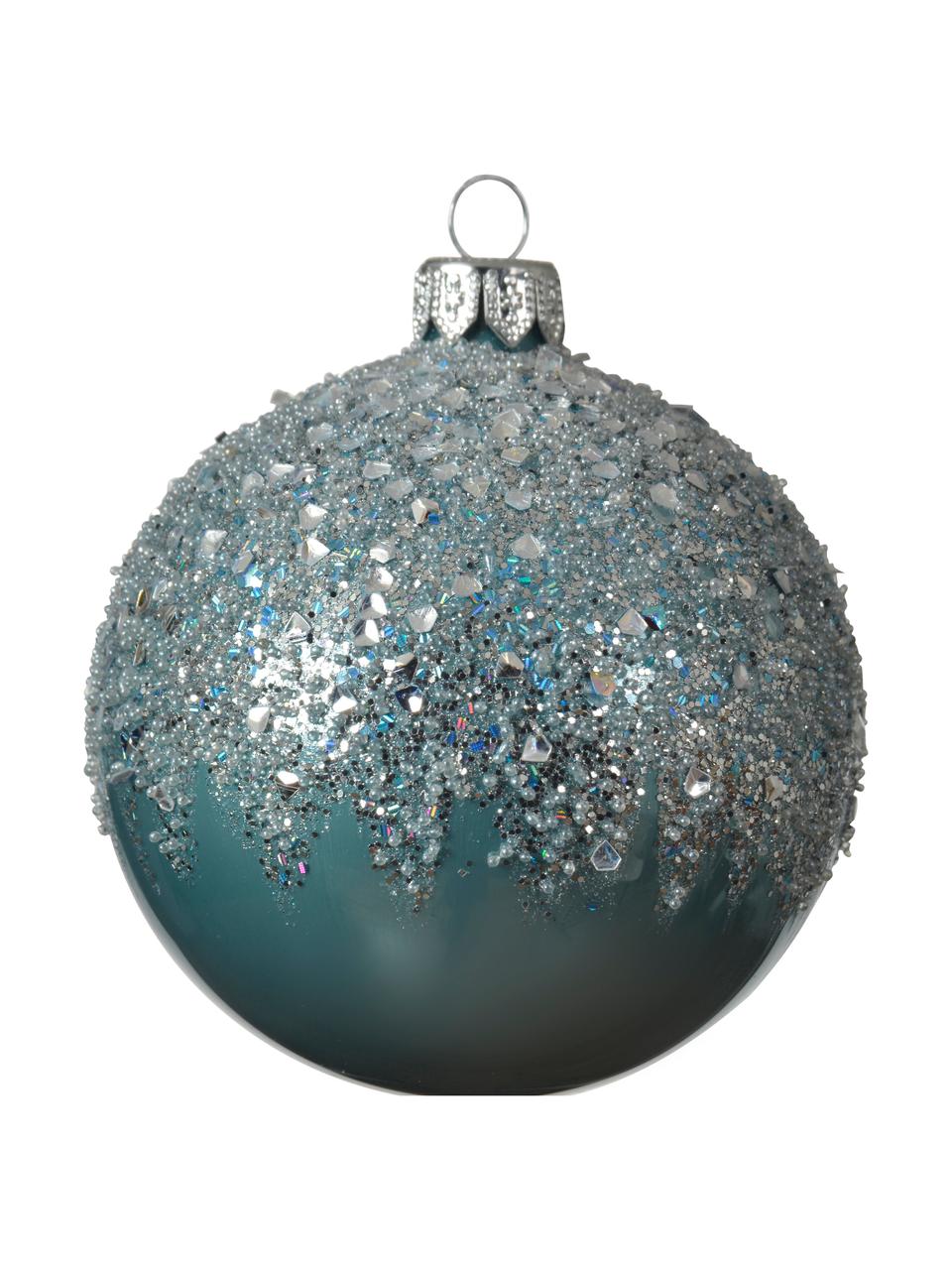 Boule de Noël Serro Ø 8 cm, 2 pièces, Bleu, Ø 8 cm