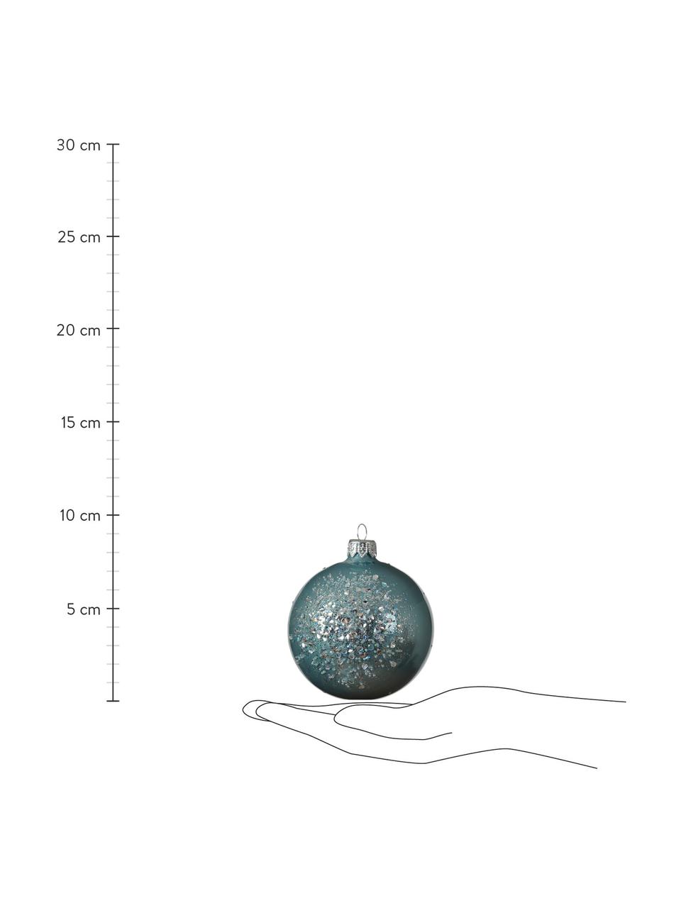 Bolas de Navidad Serro Ø 8 cm, 2 uds., Azul, Ø 8 cm