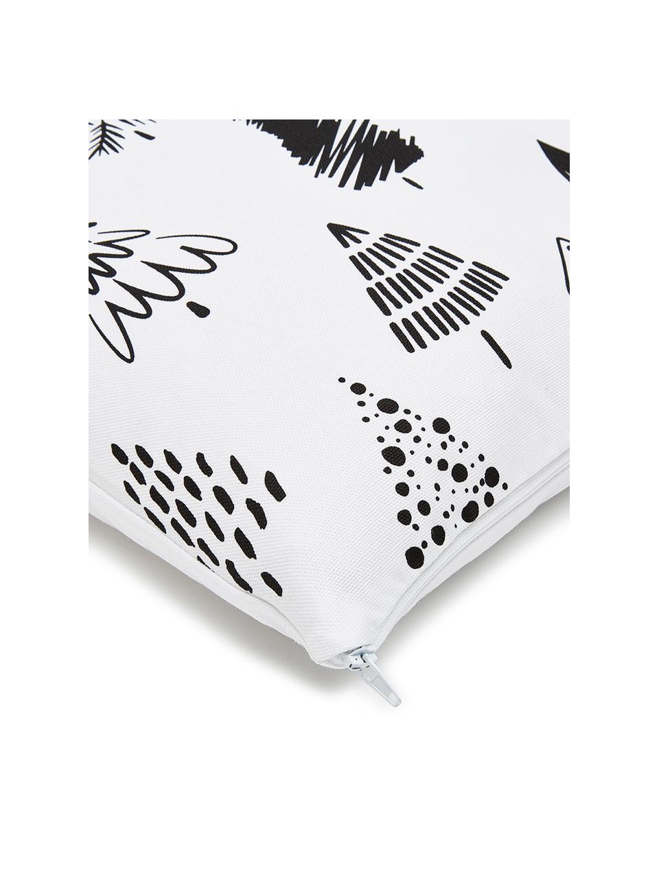 Housse de coussin Scandi, 100 % coton, Blanc, noir, larg. 40 x long. 40 cm