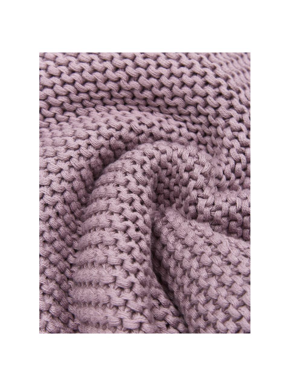 Housse de coussin rectangulaire tricot lilas Adalyn, Lilas