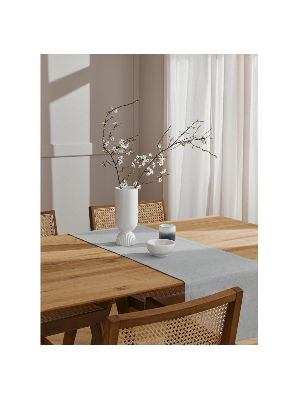 Chemin de table en mélange de coton Riva, 55 % coton, 45 % polyester

Le matériau est certifié STANDARD 100 OEKO-TEX®, 14.HIN.40536, HOHENSTEIN HTTI, Gris, larg. 40 x long. 150 cm
