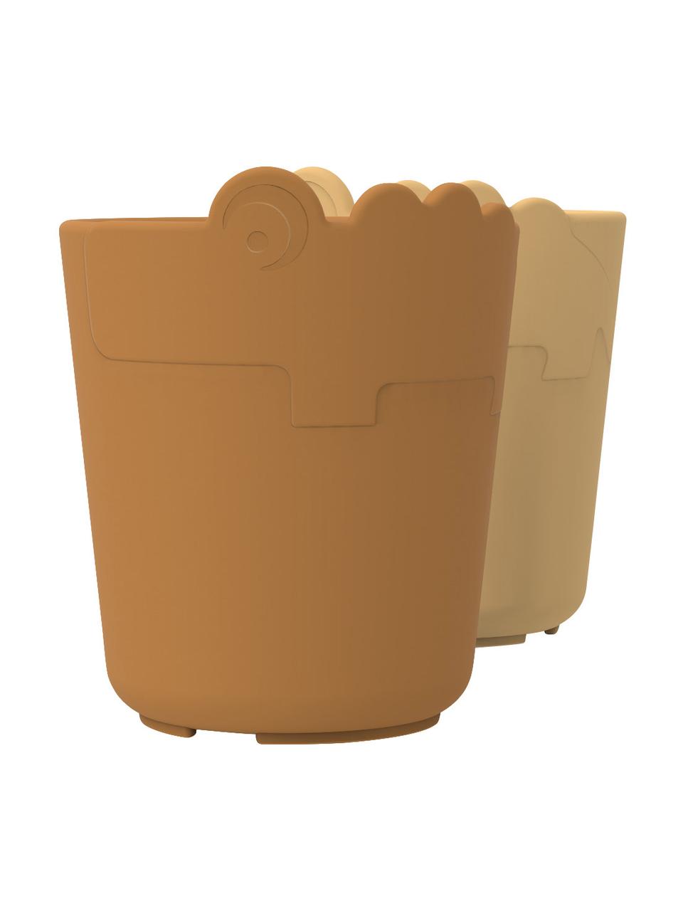 Service de mugs Kiddish, 2 élém., Plastique, Tons jaunes, Ø 7 x haut. 8 cm, 100 ml