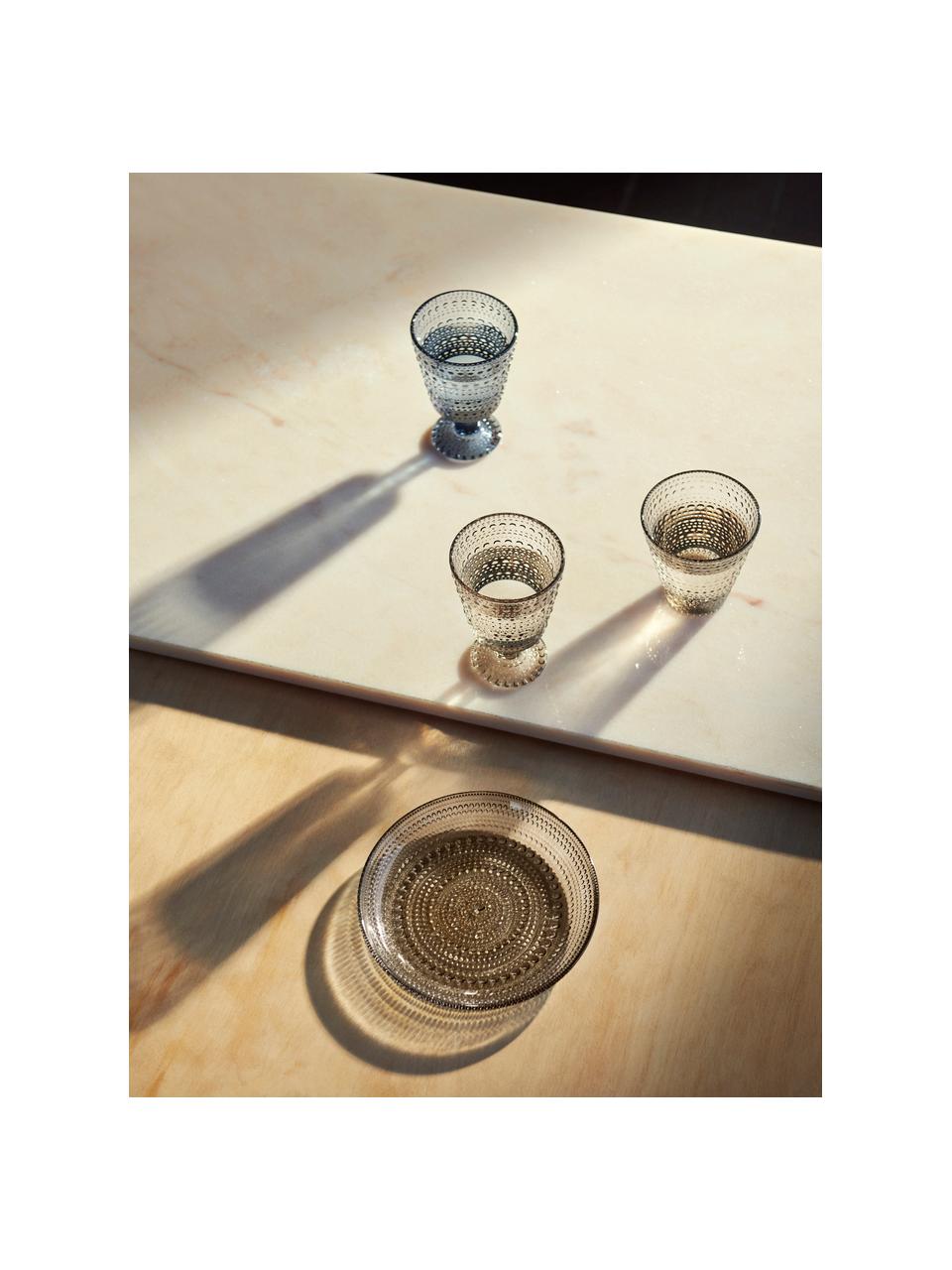 Glazen dipschaal Kastehelmi, Glas, Donkergrijs, transparant, Ø 11 x H 5 cm