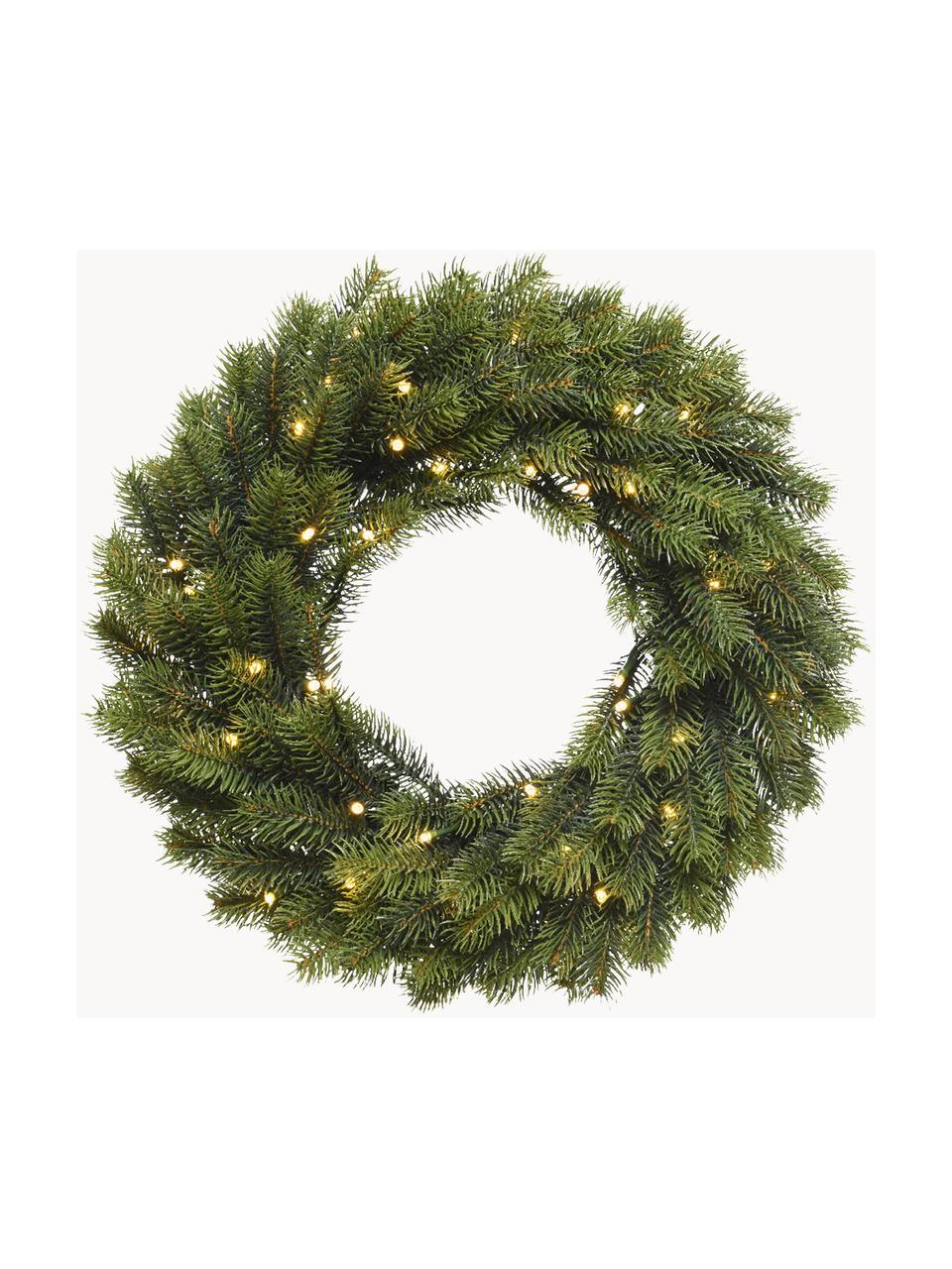 Ghirlanda natalizia a LED Ben, Plastica, Verde, Ø 40 cm