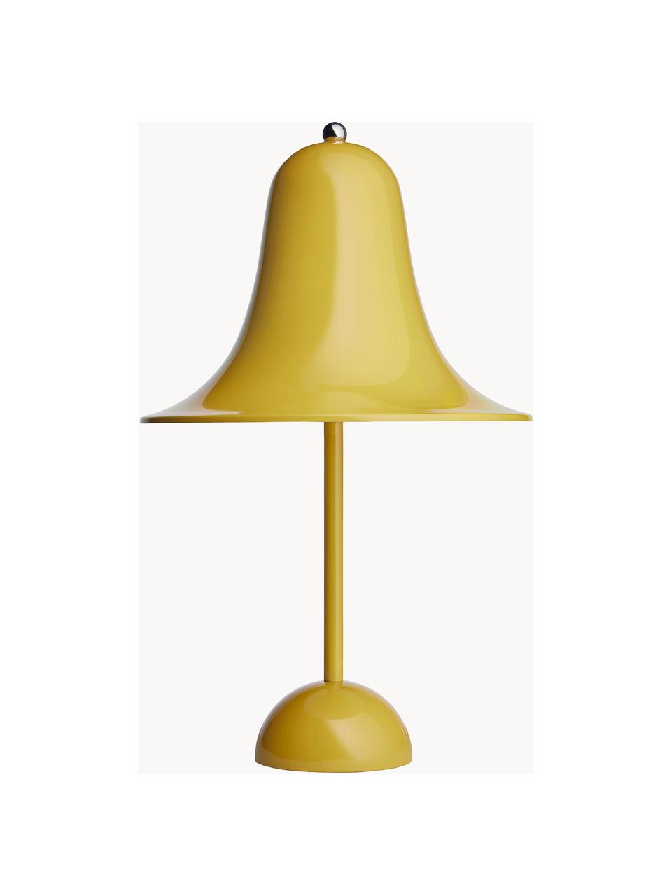 Stolní lampa Pantop, design Verner Panton, Hořčicově žlutá, lesklá, Ø 23 cm, V 38 cm