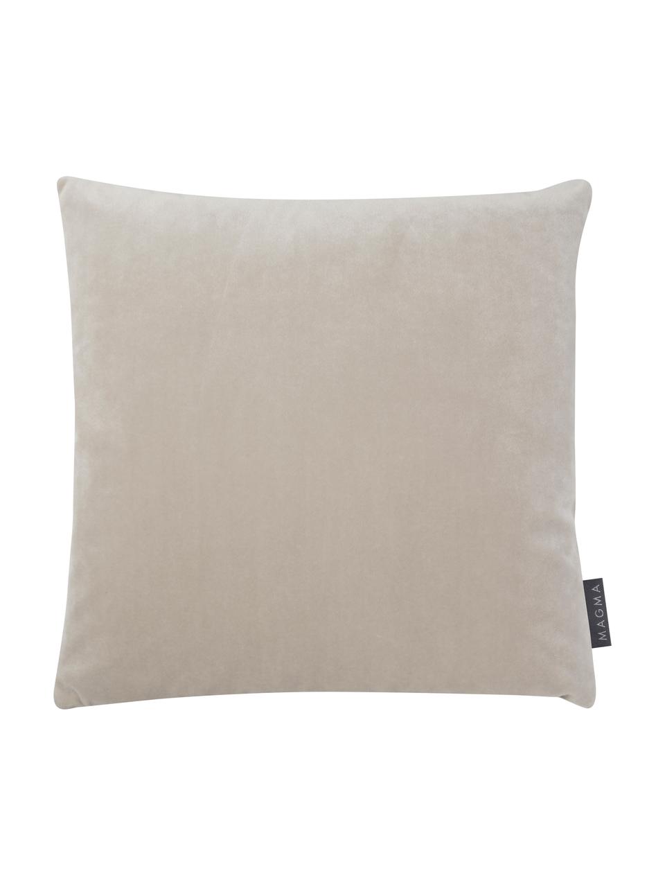 Kissenhülle Dulce in Beige mit glänzenden Motiven, 78% Polyester, 22% Baumwolle, Beige, 40 x 40 cm