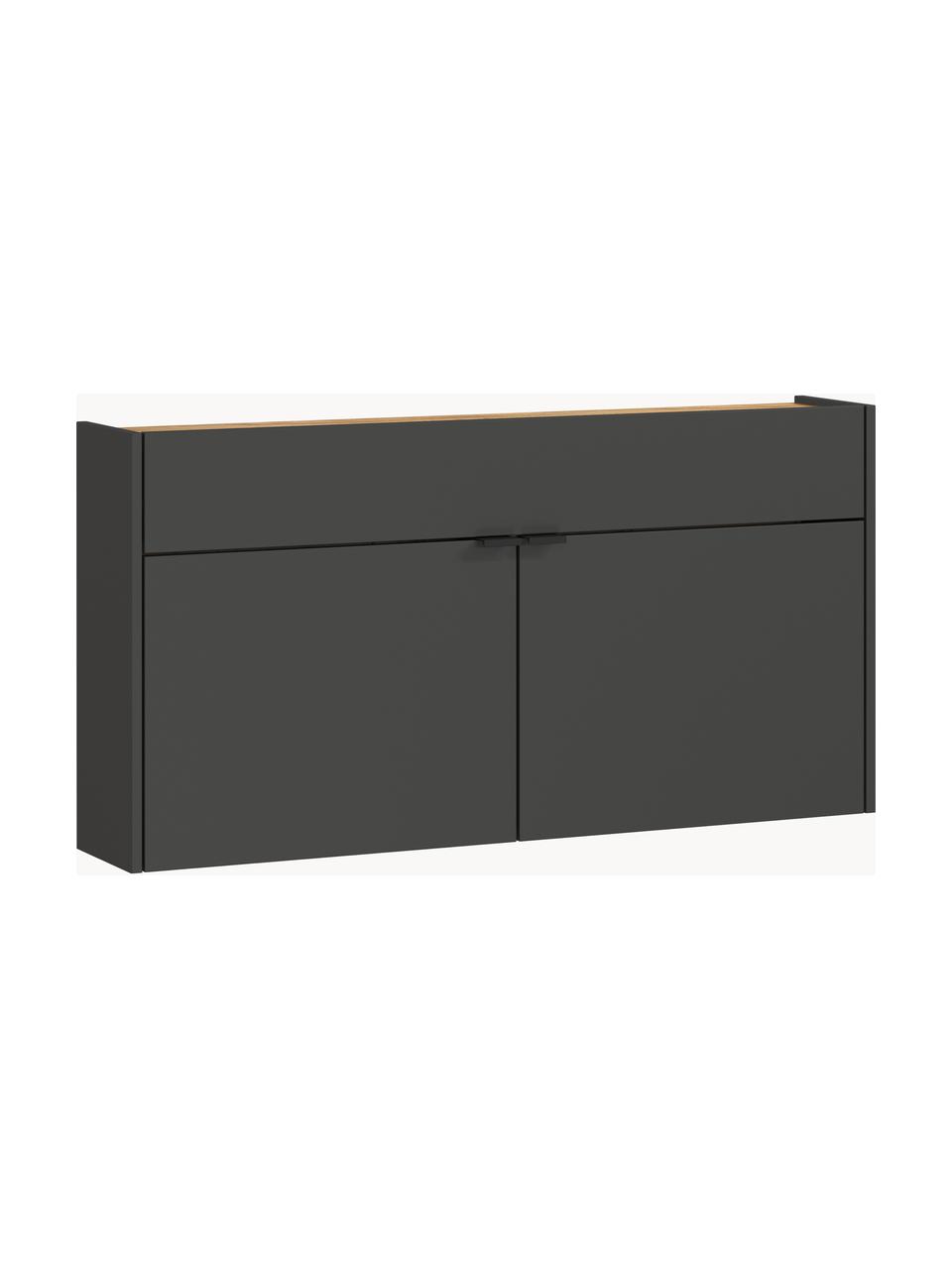 Enfilade murale avec tiroirs Gabriela, Anthracite, larg. 110 x haut. 57 cm